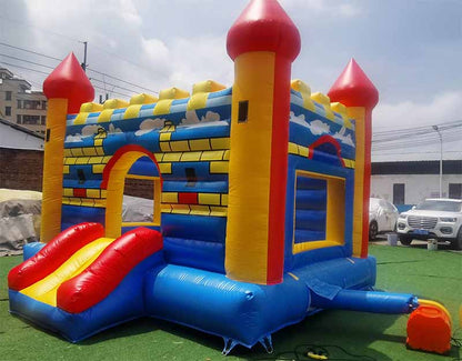 Castle Bounce House With Basketball Hoop and Slide