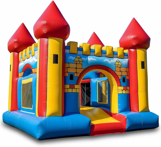 16ft Castle Bounce House With Basketball Hoops