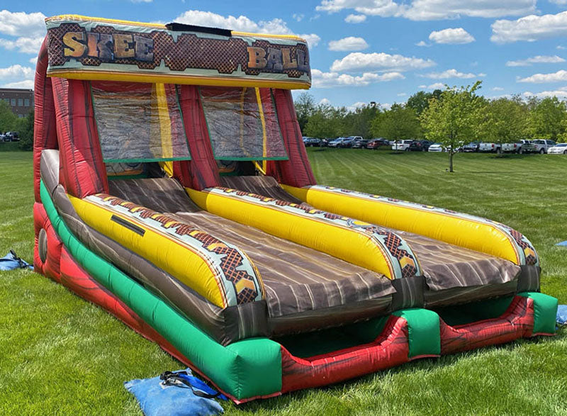 2 Lane Inflatable Skee Ball Game Side View