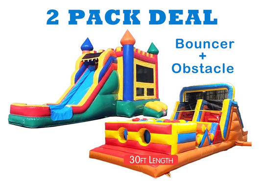 2 Pack - Combo Bouncer + Obstacle Course