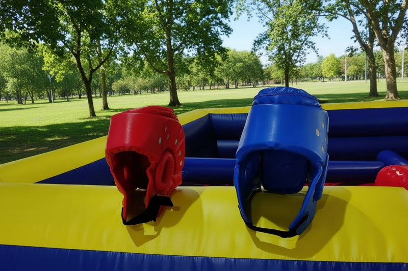 2 player inflatable gladiator joust game helmets