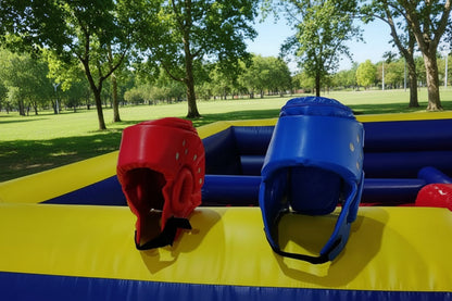 2 player inflatable gladiator joust game helmets