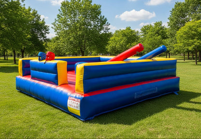 2 player inflatable gladiator joust game side view