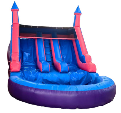 2 Lane Inflatable Water Slide With Pool