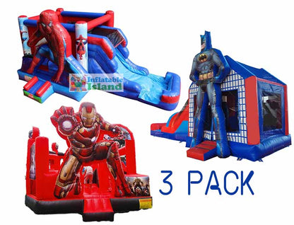 3 Pack Super Hero Bounce House Deal
