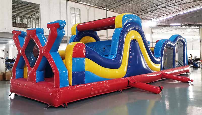 33ft Xtreme Inflatable Obstacle Course Side View