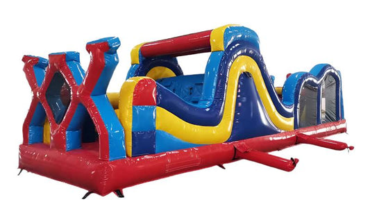 33ft Xtreme Inflatable Obstacle Course Side View