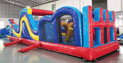 33ft Xtreme Inflatable Obstacle Course Side View 2
