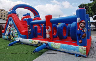 Mario Inflatable Structure Mario Bros Inflatable Obstacle Course – inflatableisland.co