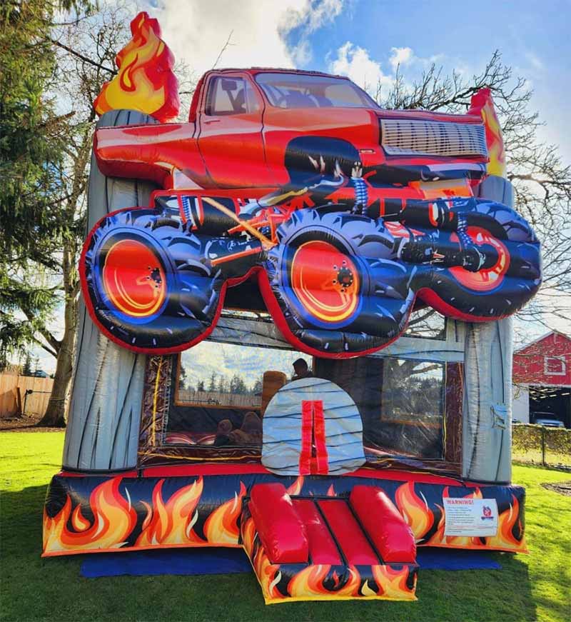 Monster Truck Art Panel for Inflatable Bounce Houses – Big Top Inflatables