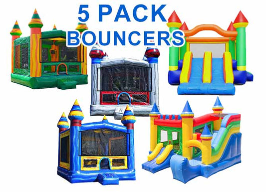 5 Pack Commercial Bounce House Deal