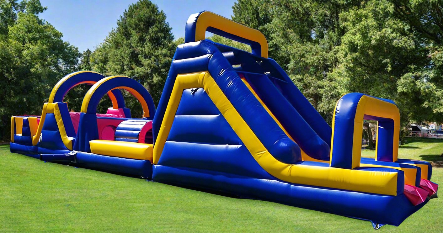 50ft Medium Inflatable Obstacle Course Slides