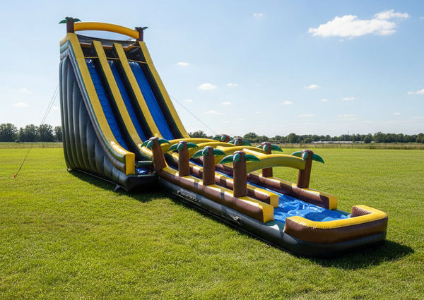 Massive 65ft Inflatable Water Slide With Long Lane – inflatableisland.co