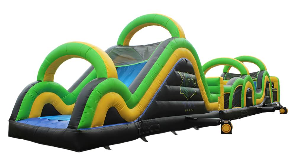 Large Inflatable Radical Rush Obstacle Course Slide