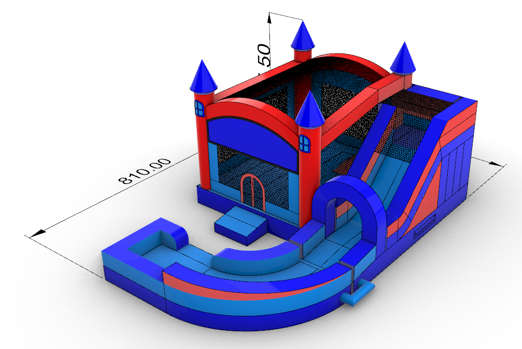 Combo Bounce House With Curved Slide