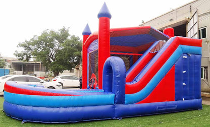 Combo Bounce House With Curved Slide
