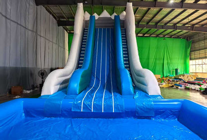 Large Inflatable Water Slide With Pool