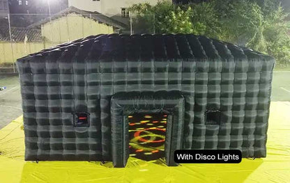 Black Inflatable Nightclub With Disco Lights