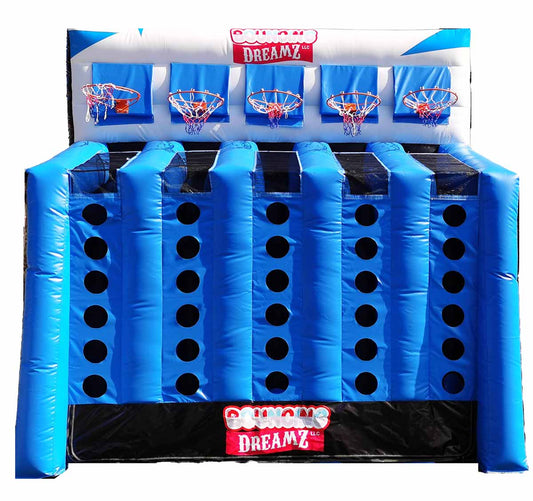 5 Hoop Inflatable Basketball Game Connect 4