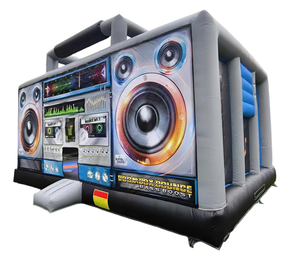 Boom Box Bounce House Front Side