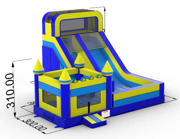 Bounce House With Slide Combo Mockup 1