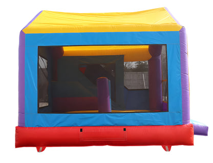 Bounce House With Slide & Basketball Hoop