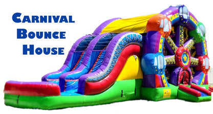 3 In 1 Carnival Bounce House With Slides