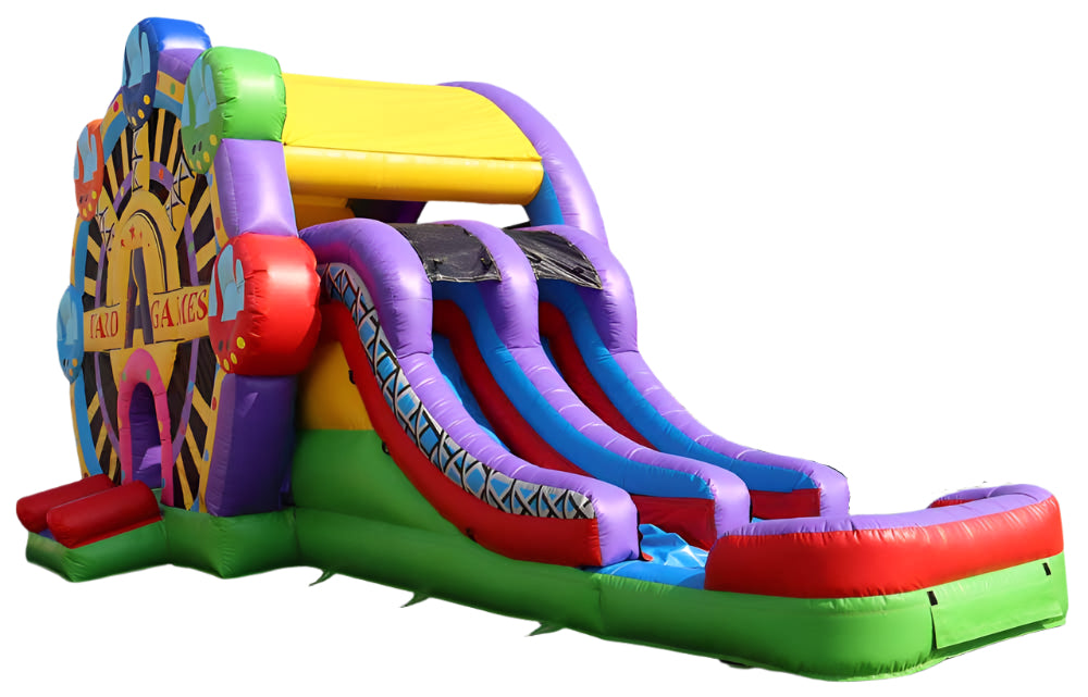 Carnival bounce house with 2 slides