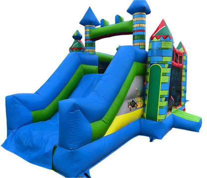 Combo Bounce House With Slide & Basketball Hoop