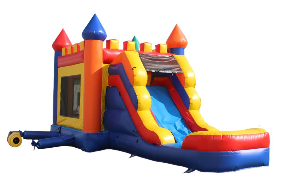 Wet or Dry Castle Bounce House With Slide