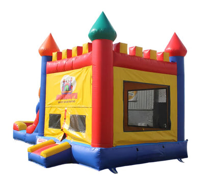 Wet or Dry Castle Bounce House With Slide