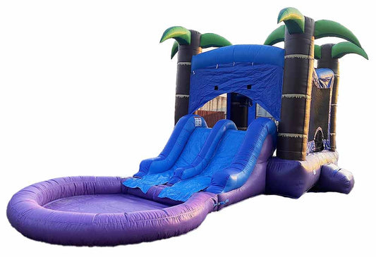Combo Bouncer With 2 Slides & Pool - Wet or Dry