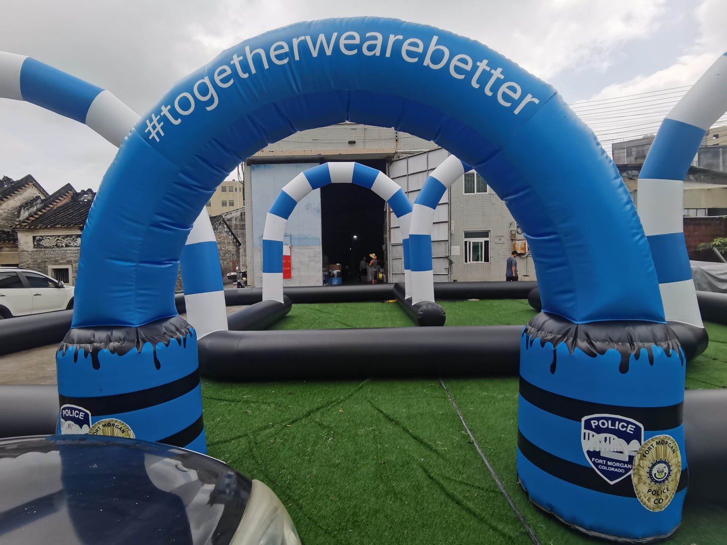 Custom Inflatable Race Track For Fort Morgan Police Department