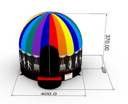 Inflatable Disco Dome Bounce House Mockup