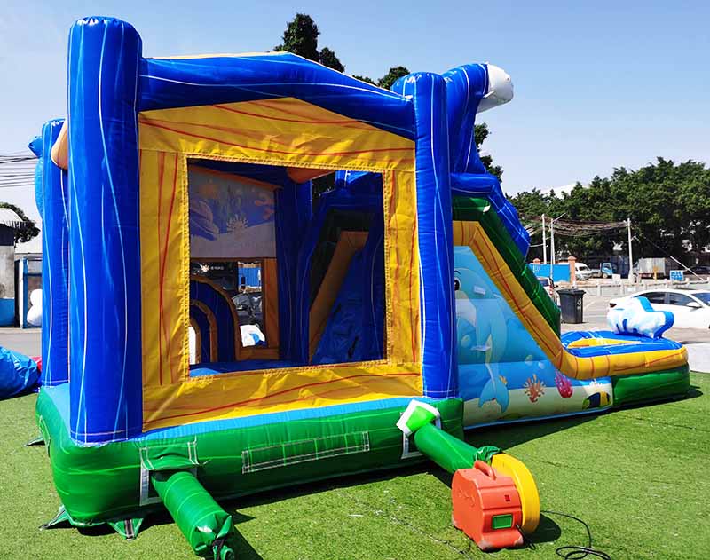 Dolphin Bounce House With Slide – inflatableisland.co