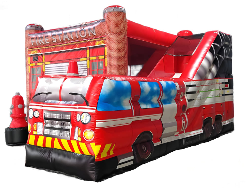 3 In 1 Fire Station Bounce House