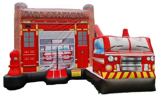 3 In 1 Fire Station Bounce House