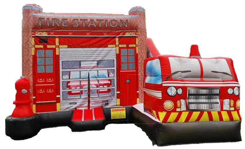 3 In 1 Fire Station Bounce House – inflatableisland.co