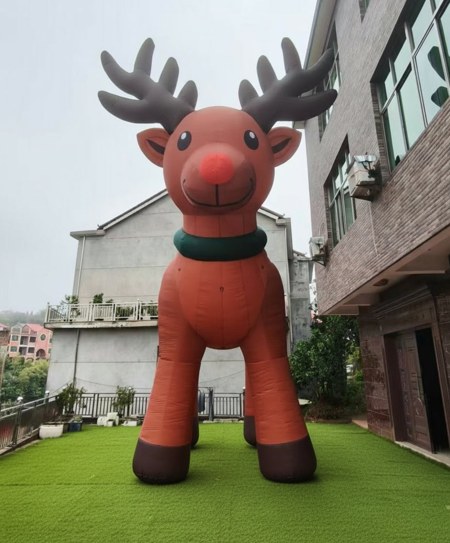 giant inflatable reindeer front