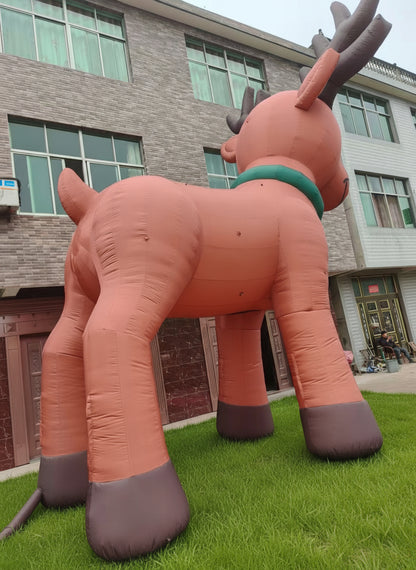 giant inflatable reindeer side view