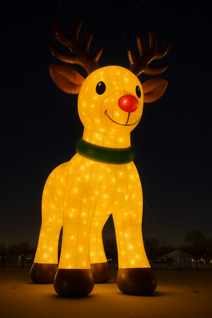 Giant Inflatable Reindeer With Lights