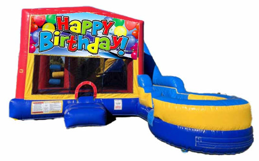 Happy Birthday Bounce House With Slide For Sale