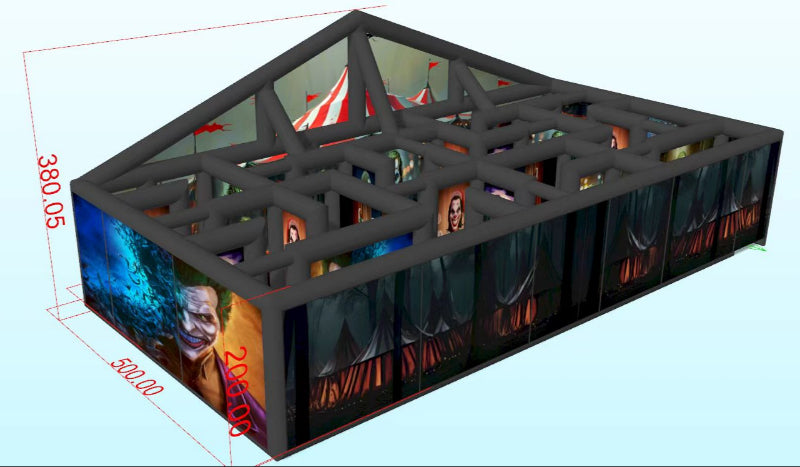 inflatable haunted house layout mockup back