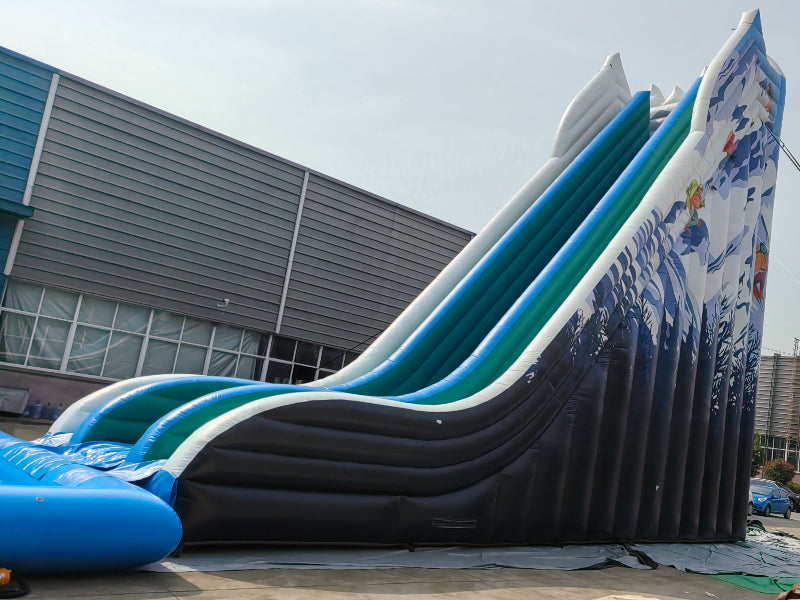 Huge inflatable water slide