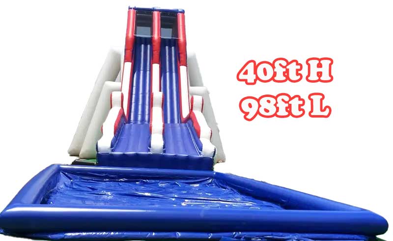 Huge Inflatable Water Slide With Pool