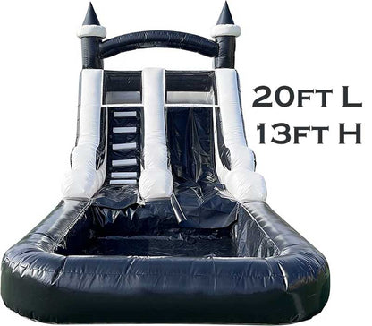 Black and White 20ft Water Slide For Sale