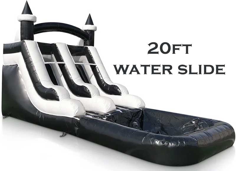 Commercial Inflatable Water Slides Inflatableisland Co   Inflatable Black White Water Slide 