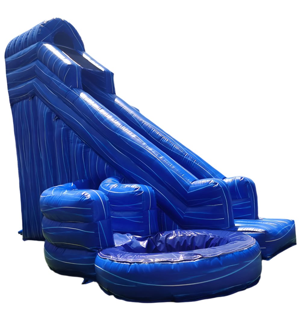 Inflatable Corkscrew Water Slide With Pool – inflatableisland.co