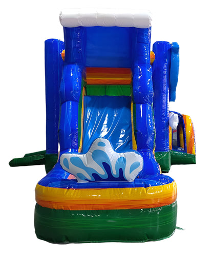 Dolphin Bounce House With Slide - Wet or Dry