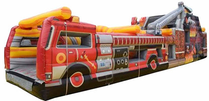 Inflatable Fire Truck Obstacle Course Exit
